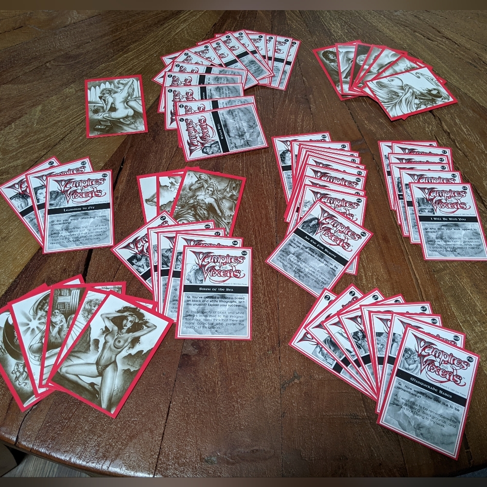 VTG 1993 Vampires & Vixens Adult Trading Cards